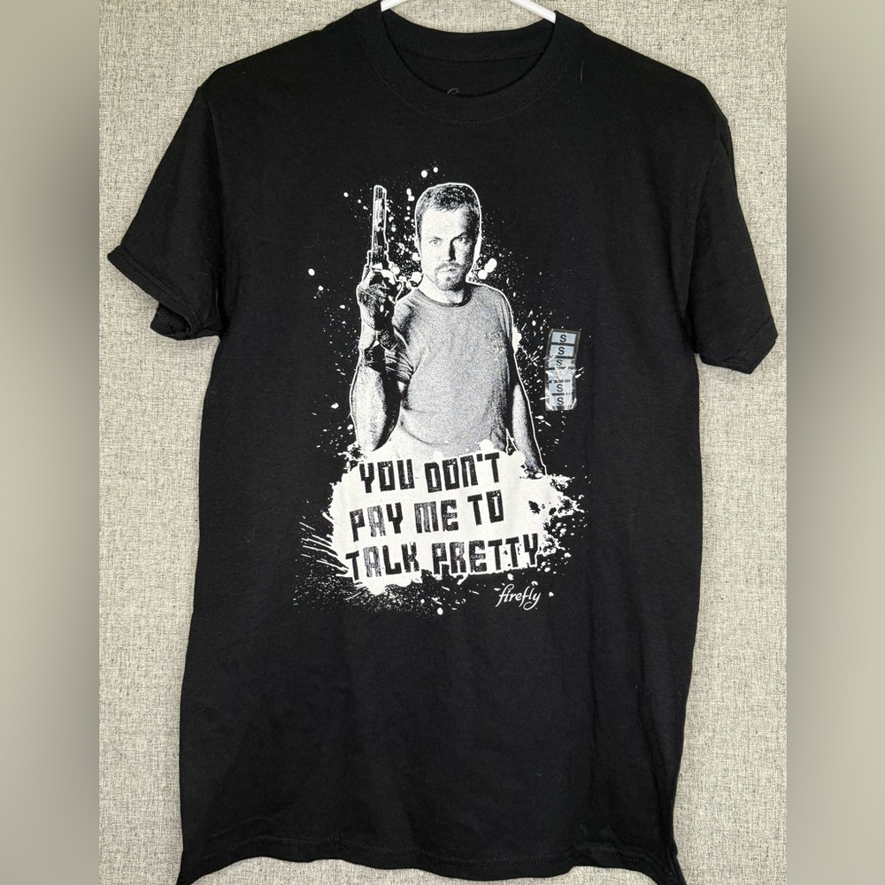 Jane Cobb Firefly Black Graphic‎ Tee Size Small sci fi